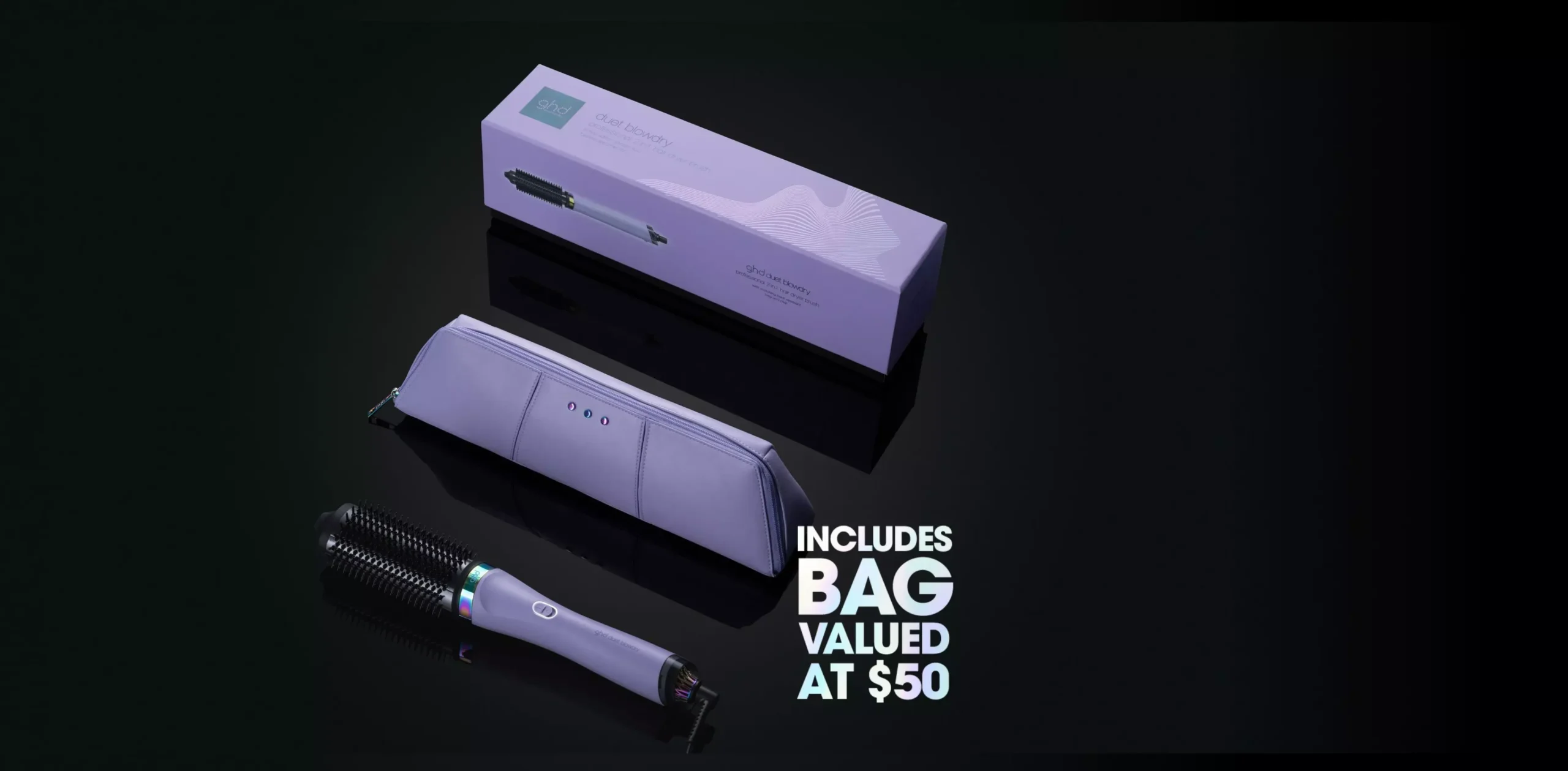 GHD Duet Blowdry Brush (Galactic Lilac edition)